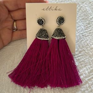 Ettika purple and silver earrings, $50